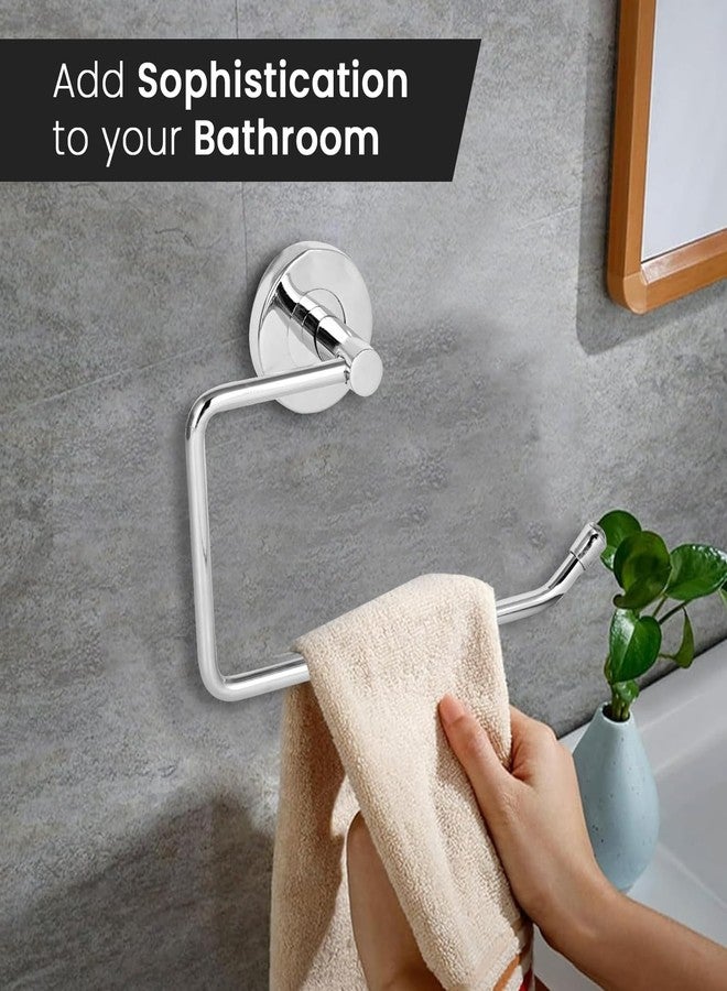Pivalo Stainless Steel Towel Ring Half Square Hand Towels Hanger Napkin Holder Stand Bathroom Accessories for Home Kitchen & Wash Basin - Image 5